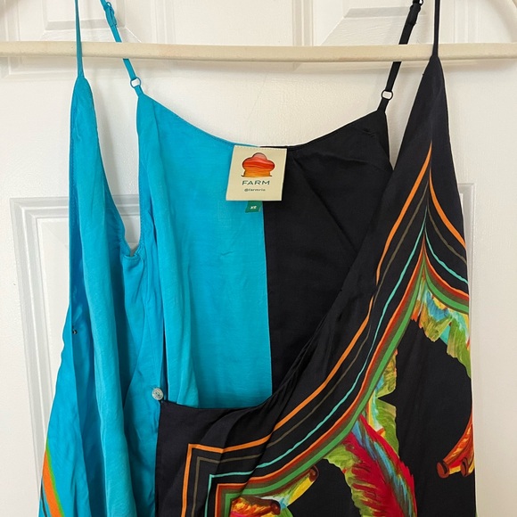 FARM Rio | Tropical Blue Banana Print Mini Wrap Dress - Picture 5 of 10